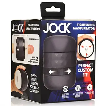 Jock Tightening Masturbator in packaging.