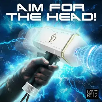A white and gold electric hammer.