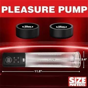 A pleasure pump with two different attachments.