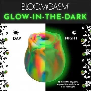 Glow-in-the-dark rose-shaped toy for dogs.