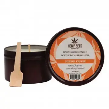 Hemp Seed Massage Candle in Tin Can.