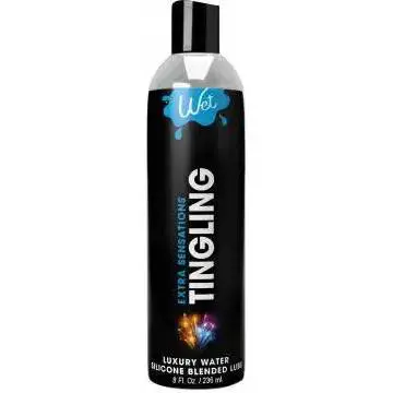 Wet Tingle luxury silicone water based lube.