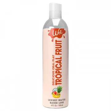 Wet brand tropical fruit flavored lube.