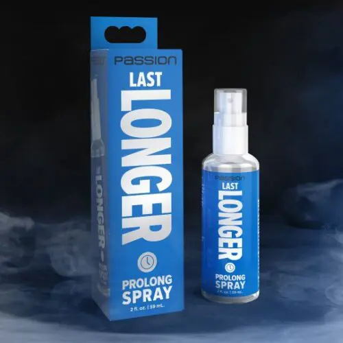 A bottle of prolong spray next to its box.