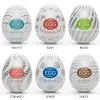 Six different colors of eggs with the names of each egg.