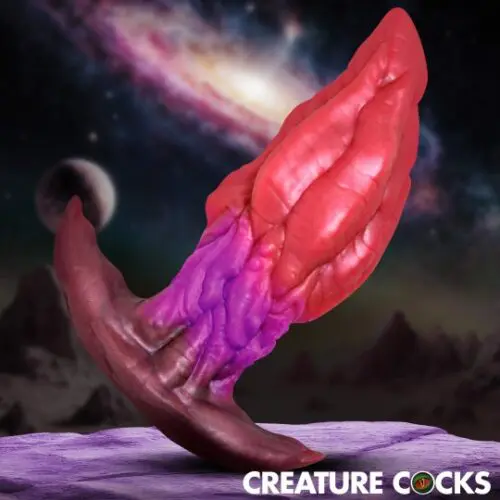 A colorful, alien-like creature with a cosmic background.