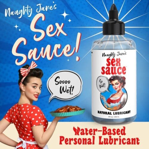 Naughty Jane's Sex Sauce water-based lubricant.