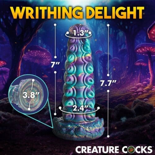 Purple and green tentacle sex toy.