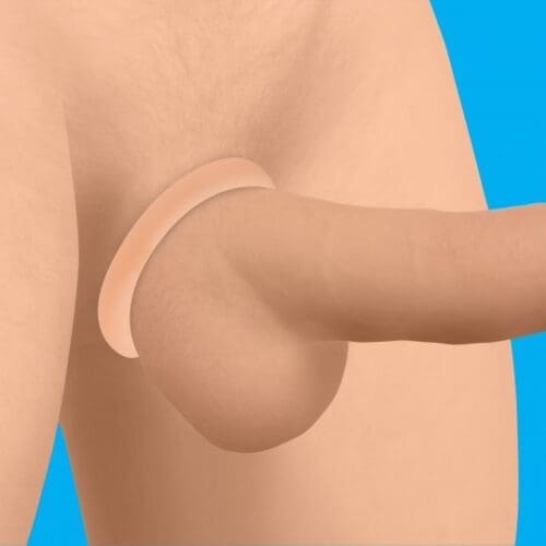 A close up of the side of a man 's torso