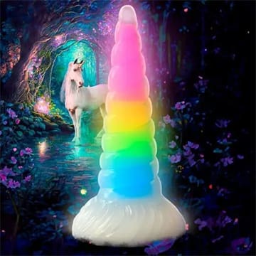 Rainbow unicorn horn night light.