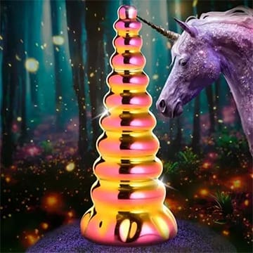 A unicorn in a magical forest.