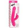 Pink vibrating rabbit sex toy in packaging.