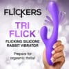 Purple silicone rabbit vibrator with multiple functions.