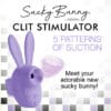 Purple bunny shaped clit stimulator toy.