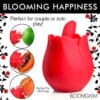 Red rose-shaped sex toy for couples.