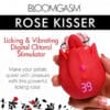 Red rose-shaped vibrating clitoral stimulator.