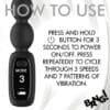 Black vibrating toy with button and mode selector.