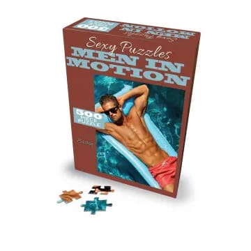 "Men in Motion" 500-piece puzzle box.