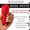Red rose-shaped silicone wand for pleasure.