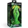 Green silicone dildo shaped like a claw.