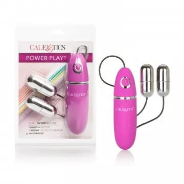 Pink and silver dual-ended pleasure product.