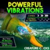 Green and yellow sex toy in water.