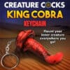 Red King Cobra keychain on a ring.