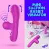 Pink rabbit vibrator with suction function.