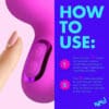 Pink sex toy with instructions on how to use.