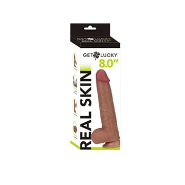 Lucky 8 Inch Real Skin Dildo