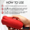 Instructions for using a sex toy.