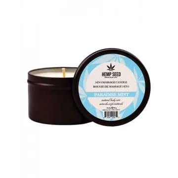 Hemp Seed Paradise Mist massage candle.