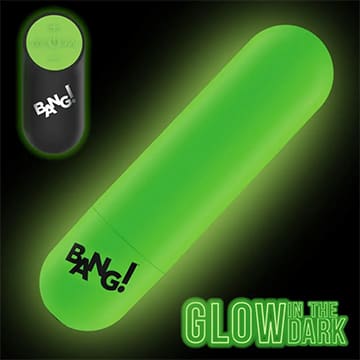 Green glow-in-the-dark toy with remote.