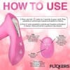 Instructions for using a pink toy.