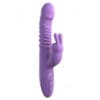 A purple vibrator with a peace sign on it.