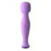 Purple silicone massage tool with rounded head.