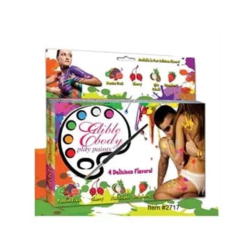 Fruit-flavored body paint for couples.