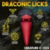 Black dragon-shaped silicone sex toy.
