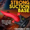 A red dragon tongue with a suction base.