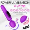 Purple vibrating toy with multiple settings.