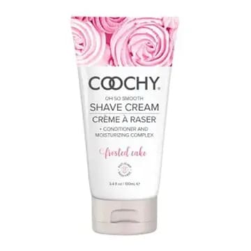 Coochy shave cream in frosted cake scent.
