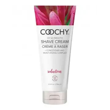 Coochy Seduction shave cream tube.