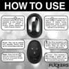 Instructions for using a sex toy.