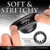 Black stretchy ring with textured interior.