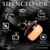 Black leather silenced gag with buckle.