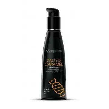 Wicked Salted Caramel flavored water-based lubricant.