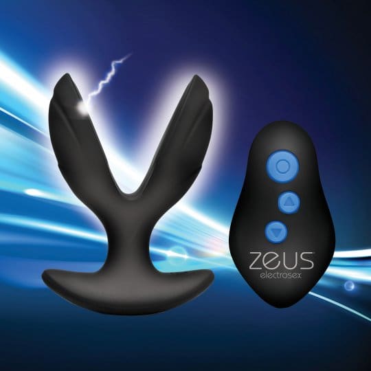 Black and blue Zeus electrosex toy.