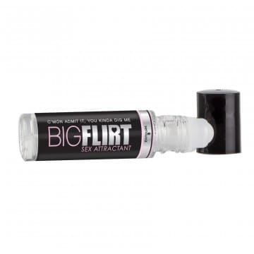 Big Flirt sex attractant roll-on bottle.