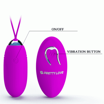 Purple silicone egg with on/off button.