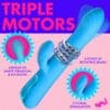 Blue vibrating toy with multiple motors.